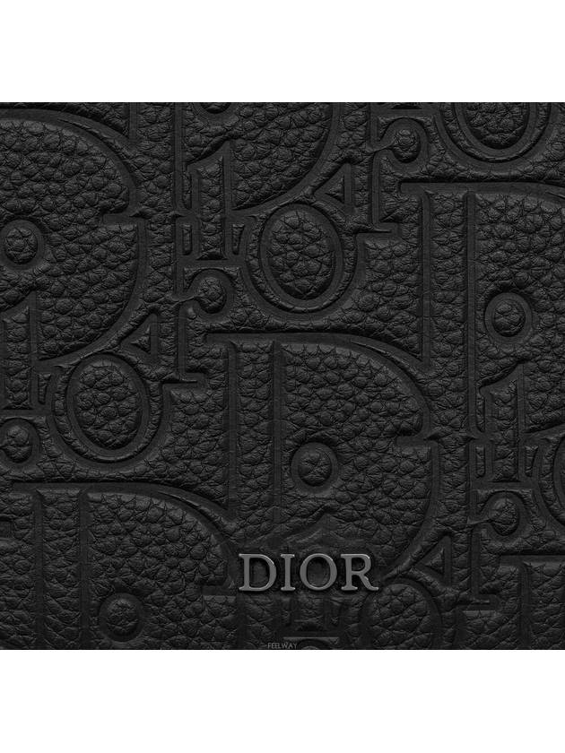 Vertical Compact Card Wallet Black Dior Gravity Leather - DIOR - BALAAN 5