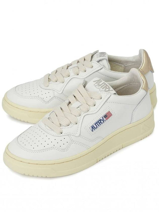 Medalist Goatskin Low Top Sneakers Gold White - AUTRY - BALAAN 2