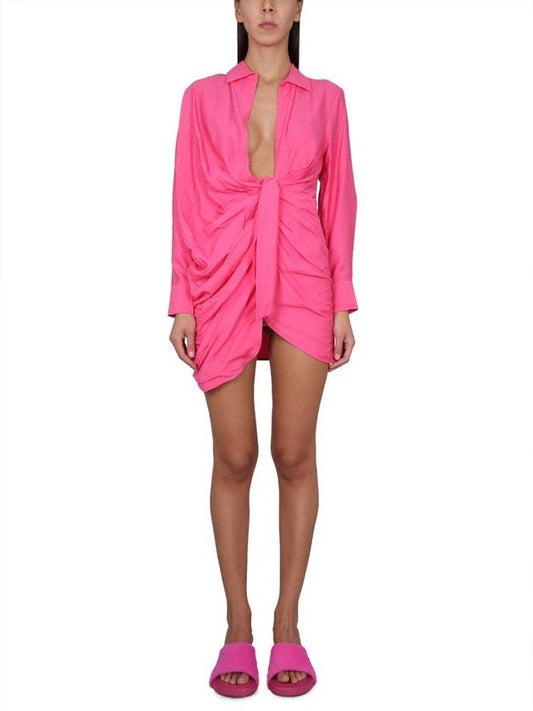 La Robe Bahia Sash Short Dress Pink - JACQUEMUS - BALAAN 1