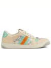 Women's Screener GG Crystal Low Top Sneakers Beige - GUCCI - BALAAN 2