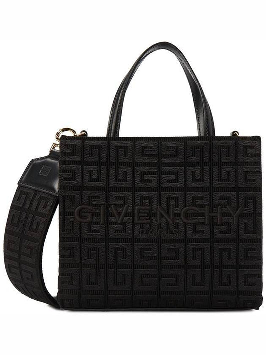 Mini G-Tote Shopping Bag In 4G Embroidery Black - GIVENCHY - BALAAN 1
