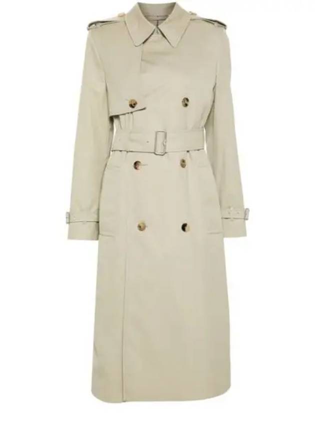 Cotton Blend Trench Coat Ivory - BURBERRY - BALAAN 2