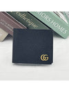 GG Marmont Leather Bi Fold Wallet Black Gold - GUCCI - BALAAN 3