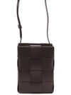 Cassette Intrecciato Mini Cross Bag Brown - BOTTEGA VENETA - BALAAN 3