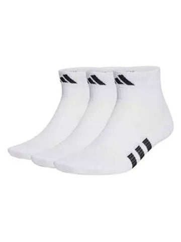 Performance Light Mid Cut Socks 3 Pairs White - ADIDAS - BALAAN 1