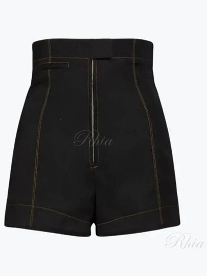 Le Short Areia High Waisted Mini Shorts Black - JACQUEMUS - BALAAN 2