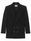 Double Breast Jacket Black - SAINT LAURENT - BALAAN 2