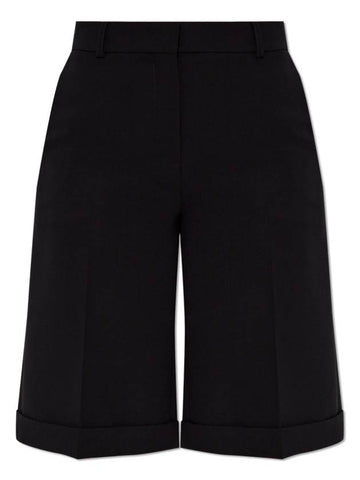 Moschino Creased Shorts, Women's, Black - MOSCHINO - BALAAN 1