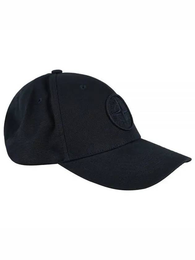 Logo Patch Cotton Ball Cap Navy - STONE ISLAND - BALAAN 2