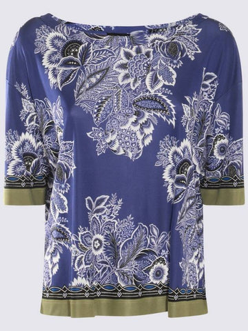 Etro Blue Multicolour Viscose Top - ETRO - BALAAN 1