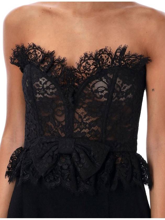 Alessandra Rich Bow Lace Bustier Top - ALESSANDRA RICH - BALAAN 3