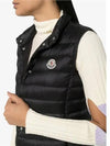 Women's Liane Logo Patch Padded Vest Black - MONCLER - BALAAN 6