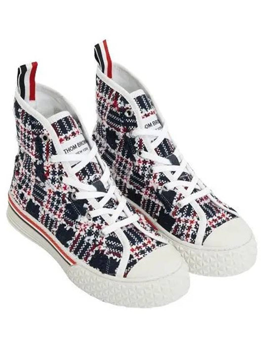 Prince Of Wales Tweed High Top Sneakers - THOM BROWNE - BALAAN 2