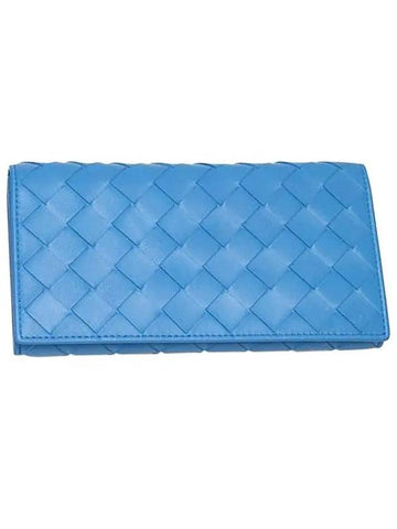 Intrecciato Long Wallet Blue - BOTTEGA VENETA - BALAAN 1