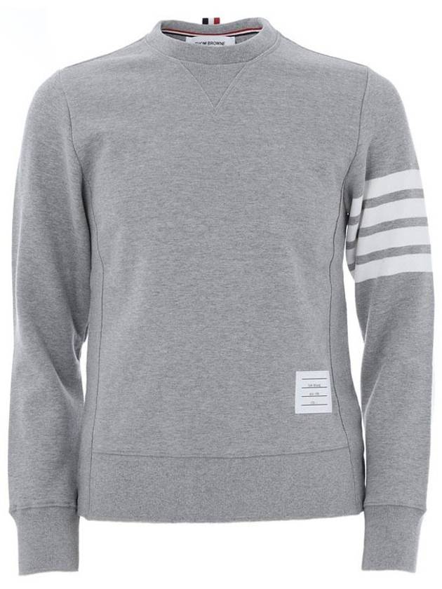 4 Bar Loopback Jersey Sweatshirt Light Grey - THOM BROWNE - BALAAN 2