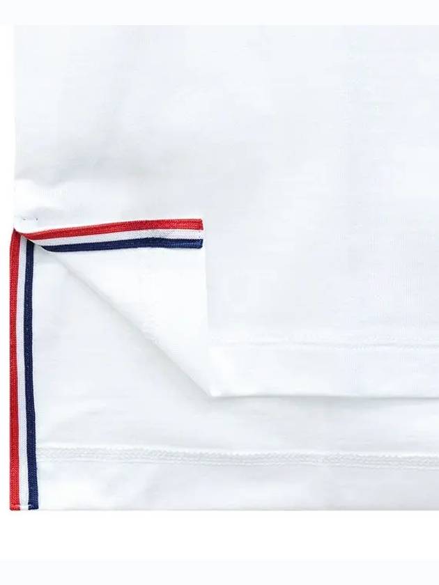 Men's Side Slit Relaxed Short Sleeve T-Shirt White - THOM BROWNE - BALAAN 4