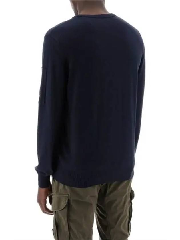 Cotton Crepe Knit Top Navy - CP COMPANY - BALAAN 3