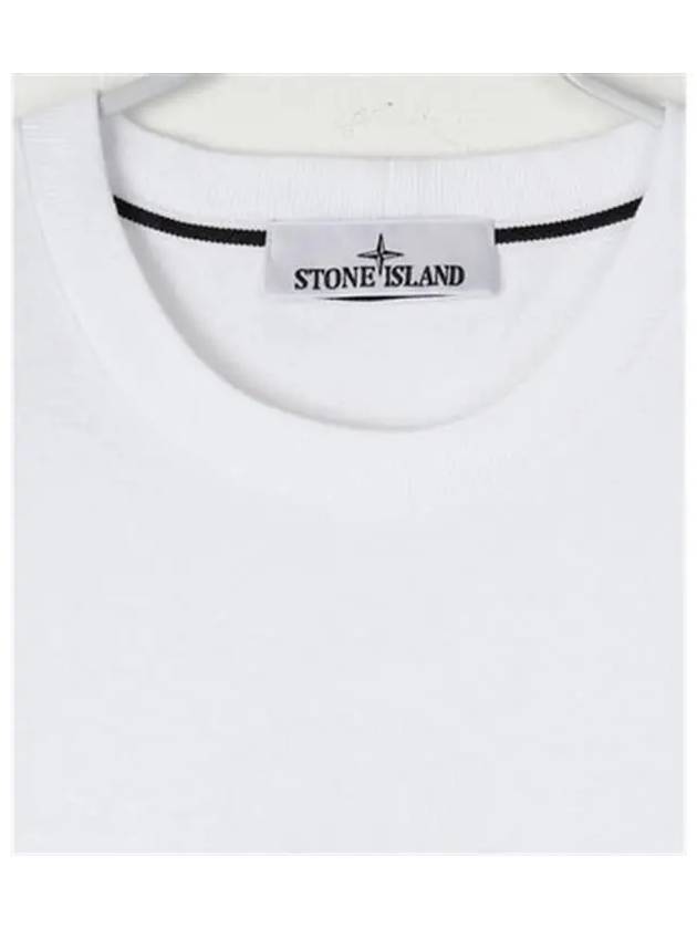 Archivio Project Lino Watro Cotton Jersey Short Sleeve T-Shirt White - STONE ISLAND - BALAAN 4