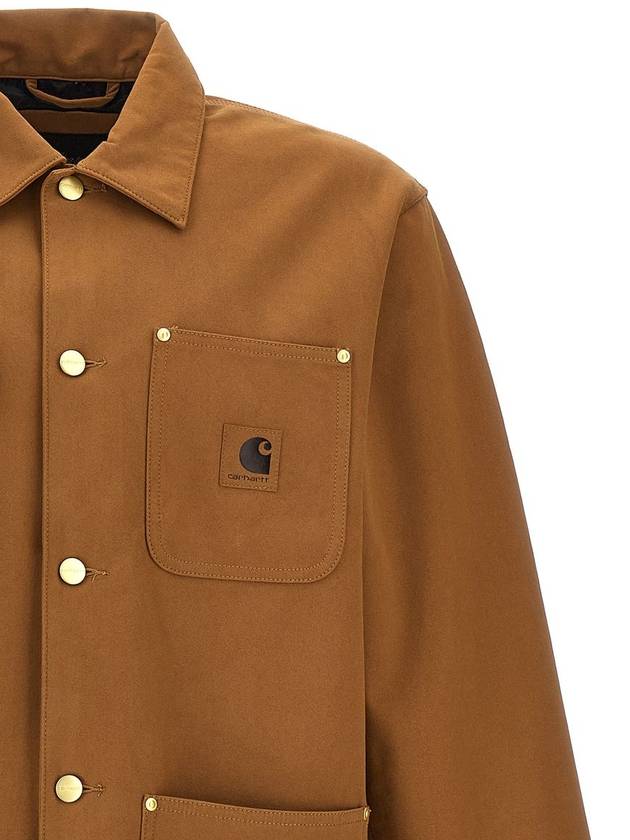 Suede Michigan Jacket Brown - CARHARTT WIP - BALAAN 4