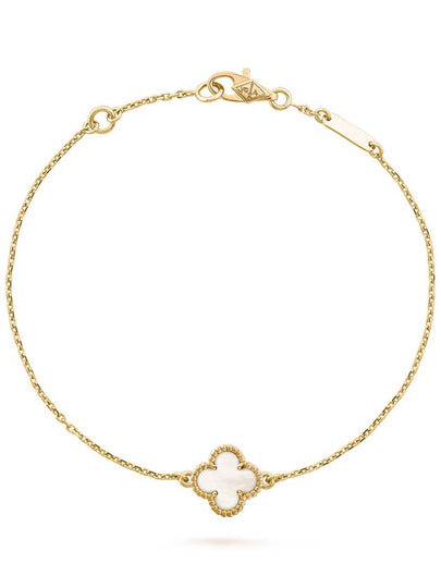 Sweet Alhambra Pendant Bracelet Gold White - VANCLEEFARPELS - BALAAN 2