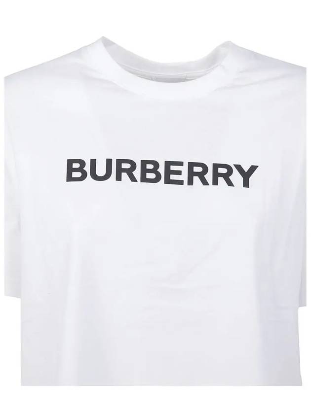 Logo Print Cotton Short Sleeve T-Shirt White - BURBERRY - BALAAN 5