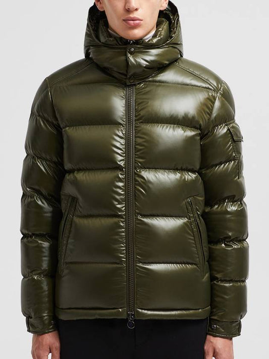 MAYA short down jacket olive green 1A53600 68950 833 - MONCLER - BALAAN 2