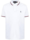 Embroidered Pony Logo Slim Fit Polo Shirt White - POLO RALPH LAUREN - BALAAN 1