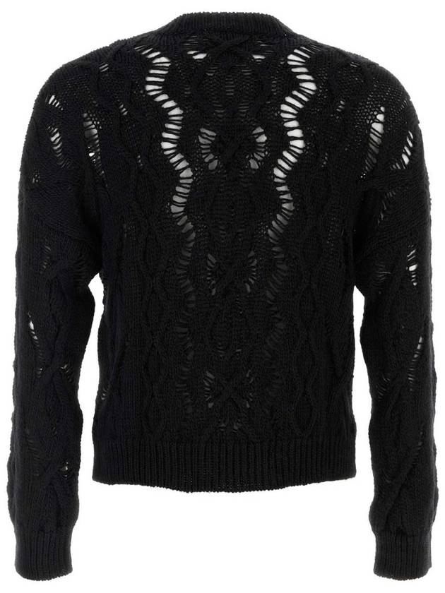 Cable Sonal Round Neck Knit Top Black - OUR LEGACY - BALAAN 3