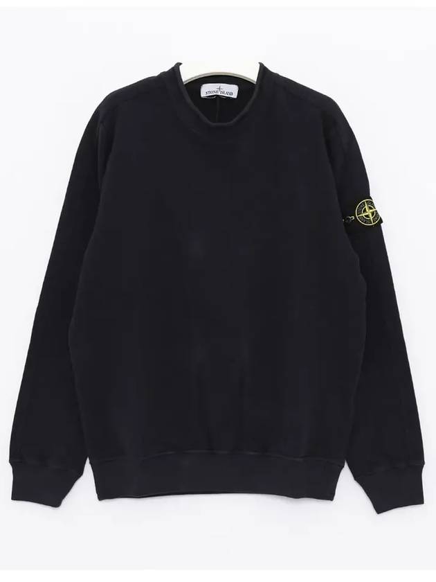 Stretch Cotton Fleece Mock Turtleneck Sweatshirt Navy - STONE ISLAND - BALAAN 3