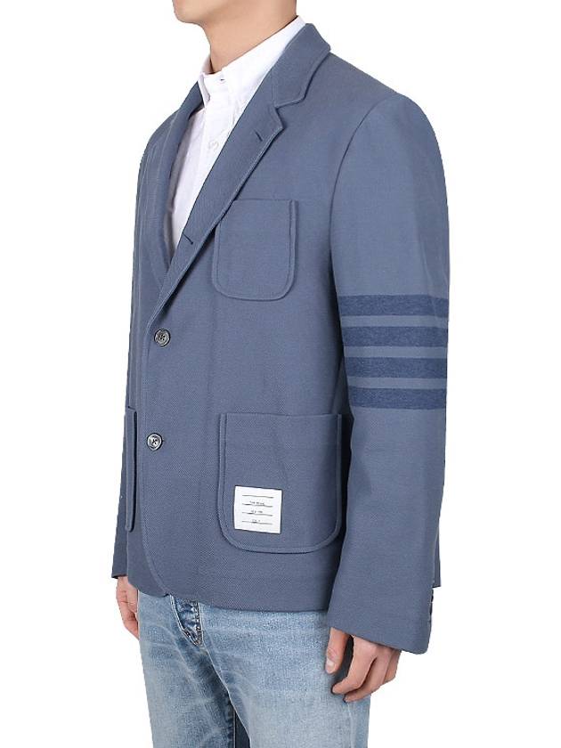 RWB Stripe Detail Tailored Blazer Jacket Blue - THOM BROWNE - BALAAN 5