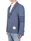 RWB Stripe Detail Tailored Blazer Jacket Blue - THOM BROWNE - BALAAN 5