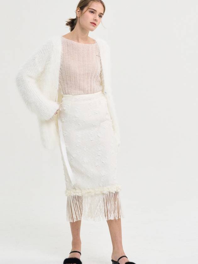 Mohair Seethrough Rib Wool Knit Ivory - SORRY TOO MUCH LOVE - BALAAN 5