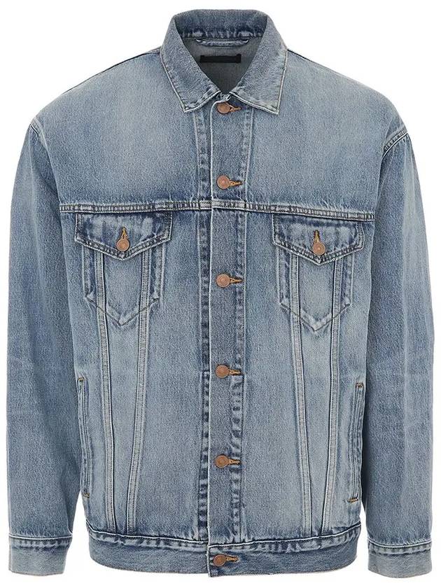 back spray logo denim jacket blue - BALENCIAGA - BALAAN 2