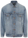 Back Spray Logo Denim Jacket Blue - BALENCIAGA - BALAAN 2