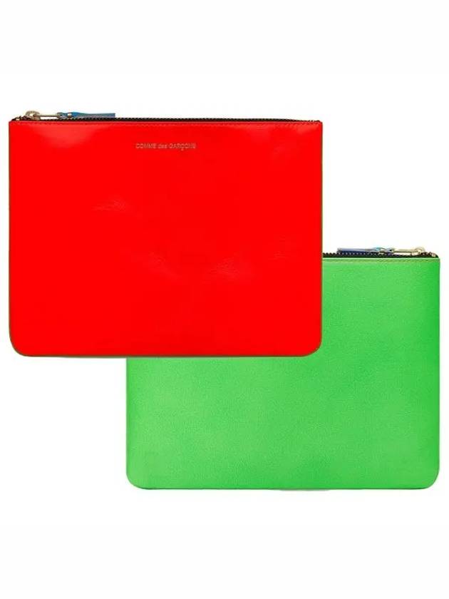 Logo printing neon mini pouch bag orange green SA5100SF - COMME DES GARCONS WALLET - BALAAN 1