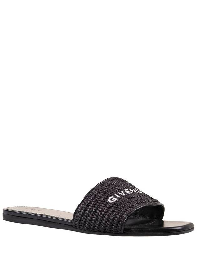 4G Raffia Slippers Black - GIVENCHY - BALAAN 3