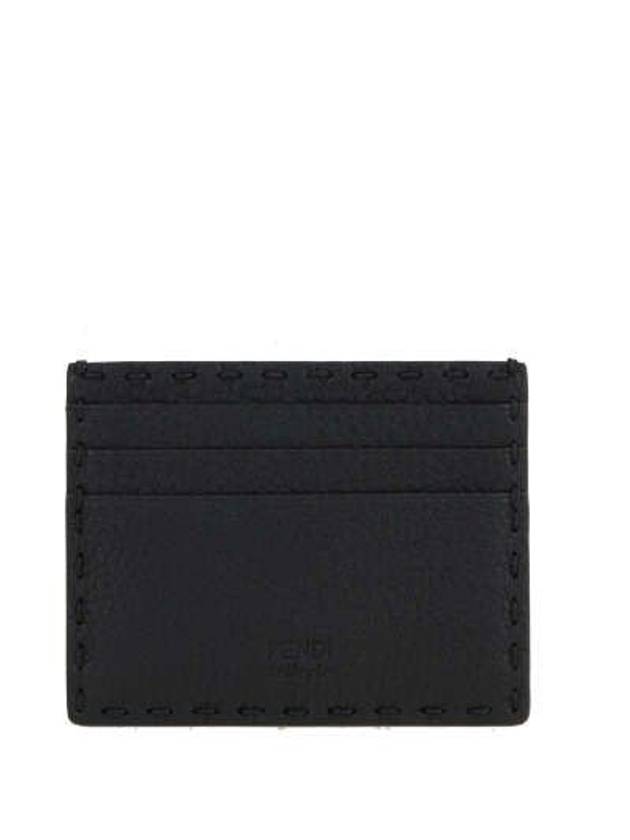 Selleria Leather Card Wallet Black - FENDI - BALAAN 3