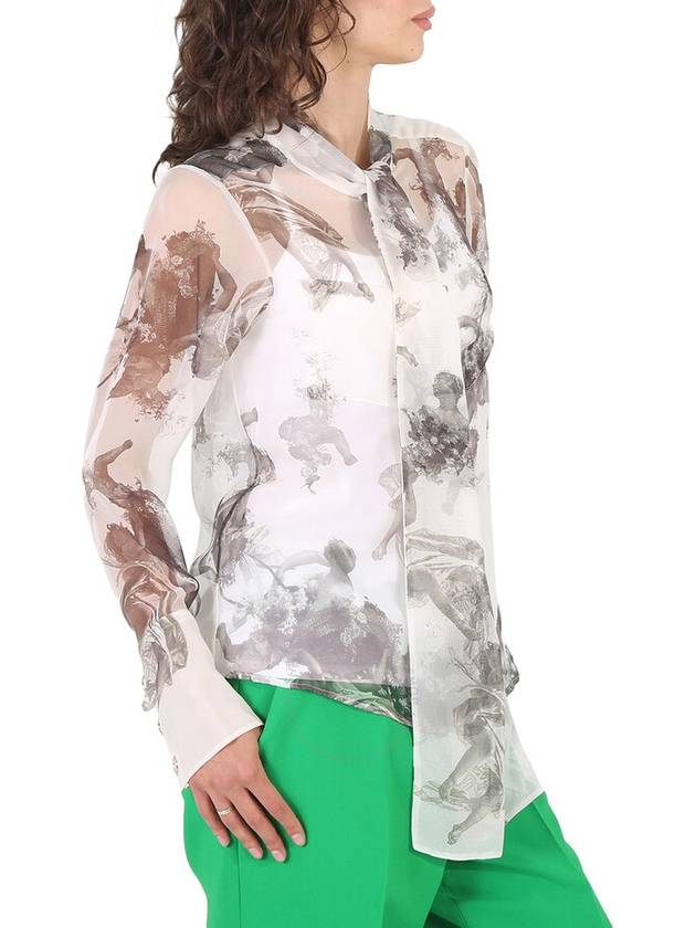 angel print silk chiffon blouse - BURBERRY - BALAAN 3