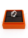 Small Chaine D'Ancre Enchainee Ring Silver - HERMES - BALAAN 2