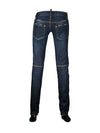 hem zipper skinny jeans navy - DSQUARED2 - BALAAN 3