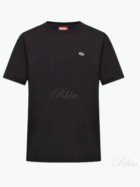 T Just Doval PJ Oval D Patch Short Sleeve T Shirt Black - DIESEL - BALAAN 2