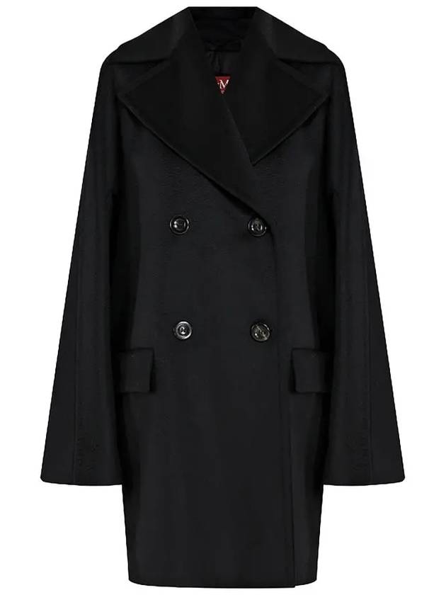 Kent Wool Double-Breasted Peacoat Black - MAX MARA - BALAAN 2