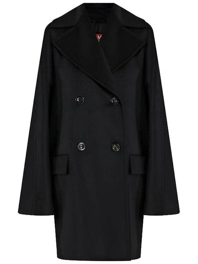 Kent Wool Double-Breasted Peacoat Black - MAX MARA - BALAAN 2