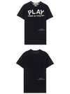 AZ-T176-051-1 Play Typo Round Short Sleeve T-Shirt Navy White Men's T-Shirt TJ - COMME DES GARCONS - BALAAN 5