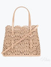 Mina 25 Wave Lux Calfskin Tote Bag Salmon - ALAIA - BALAAN 2