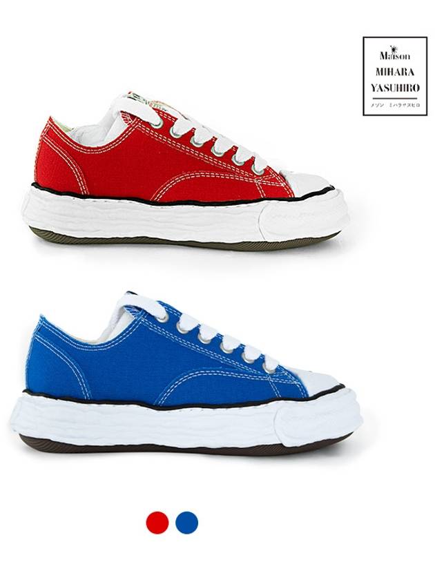 Peterson 23 Low OG Sole Canvas Sneakers A11FW702 RED BLUE - MAISON MIHARA YASUHIRO - BALAAN 1