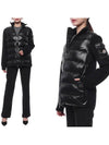 Padded Wool Cardigan Black - MONCLER - BALAAN 3