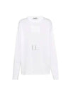 Logo Embroidered Cotton Long Sleeve T-shirt White - MIU MIU - BALAAN 2