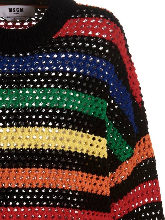 SS sweater righe multicolor 3440MM12823708399 - MSGM - BALAAN 4