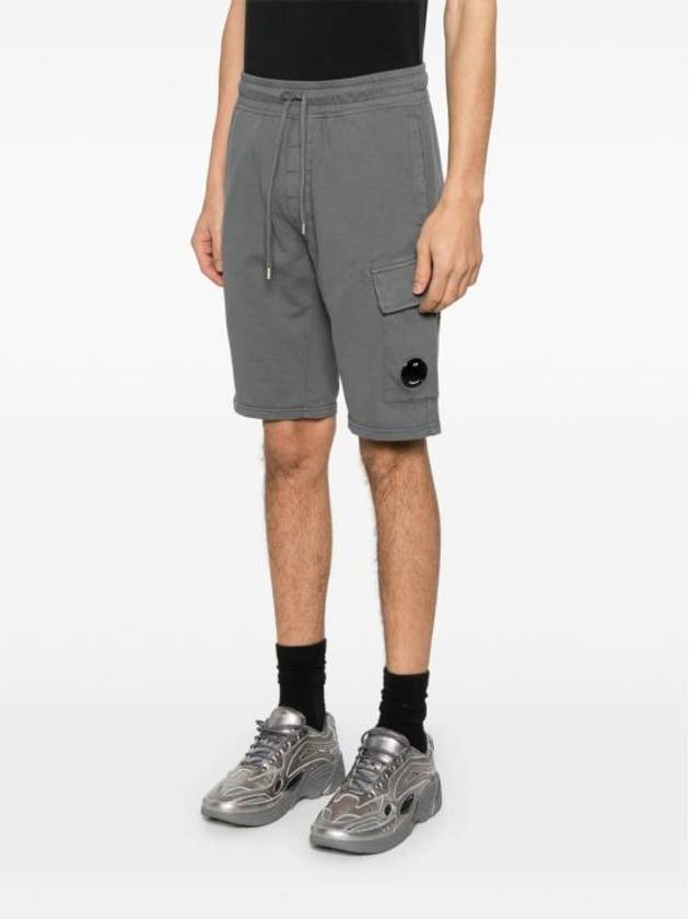 Light Fleece Cargo Lens Shorts Grey - CP COMPANY - BALAAN 4